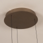 Foto 16119-10: Brons kleurige hanglamp, voorzien van drie lichtpunten, een easy lift systeem en een dim to warm functie