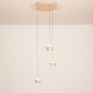 Foto 16120-3: Beige hanglamp, voorzien van drie lichtpunten, een easy lift systeem en een dim to warm functie