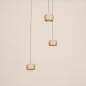 Foto 16120-5: Beige hanglamp, voorzien van drie lichtpunten, een easy lift systeem en een dim to warm functie