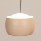Foto 16120-9: Beige hanglamp, voorzien van drie lichtpunten, een easy lift systeem en een dim to warm functie