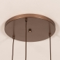 Foto 16124-12: Ronde hanglamp met amberkleurige glazen