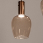 Foto 16124-8: Ronde hanglamp met amberkleurige glazen