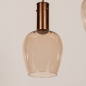 Foto 16124-9: Ronde hanglamp met amberkleurige glazen