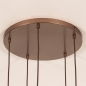 Foto 16125-12: Ronde hanglamp met vijf champagnekleurige glazen