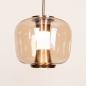 Foto 16127-10: Hanglamp Rosa in brons met champagnekleurig glas voorzien van easy lift systeem