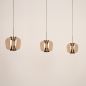 Foto 16127-4: Hanglamp Rosa in brons met champagnekleurig glas voorzien van easy lift systeem