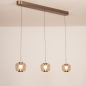Foto 16127-6: Hanglamp Rosa in brons met champagnekleurig glas voorzien van easy lift systeem