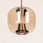 Foto 16127-7: Hanglamp Rosa in brons met champagnekleurig glas voorzien van easy lift systeem