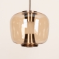Foto 16127-9: Hanglamp Rosa in brons met champagnekleurig glas voorzien van easy lift systeem