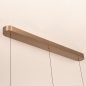 Foto 16132-8: Glazen hanglamp met vijf glazen uitgevoerd in brons/champagne, voorzien van easy lift systeem