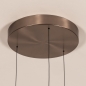 Foto 16133-13: Glazen hanglamp met drie glazen uitgevoerd in rosé/goud, voorzien van easy lift systeem