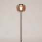 Foto 16134-3: Glazen vloerlamp uitgevoerd in rosé/goud, voorzien van dimmer