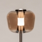 Foto 16134-5: Glazen vloerlamp uitgevoerd in rosé/goud, voorzien van dimmer