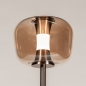 Foto 16134-6: Glazen vloerlamp uitgevoerd in rosé/goud, voorzien van dimmer