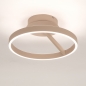 Foto 16136-2: Mooie led plafondlamp in de kleur beige en dimbaar met gewone schakelaar