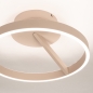 Foto 16136-6: Mooie led plafondlamp in de kleur beige en dimbaar met gewone schakelaar