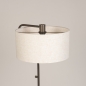 Foto 16165-5:  Eigentijdse bruine vloerlamp met beige, linnen kap. 