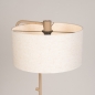 Foto 16166-6:  Eigentijdse beige vloerlamp met crèmekleurige, linnen kap. 