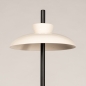 Foto 16169-7: Eigentijdse, moderne zwarte vloerlamp voorzien van beige craquelé kap