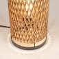 Foto 16172-7: Leuke tafellamp van bamboe in naturel met caramel