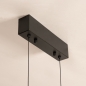 Foto 16187-12: In hoogte en breedte verstelbare hanglamp van aluminium in zwarte kleur met Easy Lift systeem
