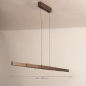 Foto 16188-1: In hoogte en breedte verstelbare hanglamp van aluminium in koffiebruin met Easy Lift systeem