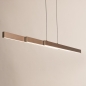 Foto 16188-2: In hoogte en breedte verstelbare hanglamp van aluminium in koffiebruin met Easy Lift systeem