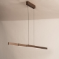 Foto 16188-3: In hoogte en breedte verstelbare hanglamp van aluminium in koffiebruin met Easy Lift systeem