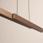 Foto 16188-7: In hoogte en breedte verstelbare hanglamp van aluminium in koffiebruin met Easy Lift systeem