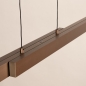Foto 16188-9: In hoogte en breedte verstelbare hanglamp van aluminium in koffiebruin met Easy Lift systeem