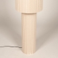 Foto 16200-8: Beige vloerlamp in linnenstof voorzien van plissé structuur