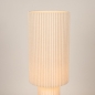 Foto 16201-8: Beige vloerlamp XL in linnenstof voorzien van plissé structuur