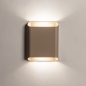 Foto 16207-4: Beige wandlamp met aan twee kanten licht