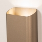 Foto 16209-7: Champagnekleurige wandlamp met aan twee kanten licht
