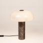 Foto 16217-2: Marmeren tafellamp Barbera in beige met bruin