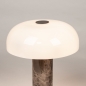 Foto 16217-5: Marmeren tafellamp Barbera in beige met bruin