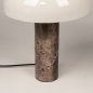 Foto 16217-6: Marmeren tafellamp Barbera in beige met bruin