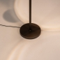 Foto 16233-16: Stijlvolle bronzen vloerlamp voorzien van drie koffiebruine bollen