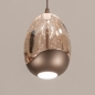 Foto 16237-4: Hängelampe Beige / Champagner mit zwölf champagnerfarbenen Gläsern