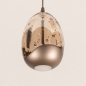 Foto 16238-11: Hanglamp Champagne/Beige Egg met drie champagnekleurige glazen