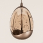 Foto 16238-13: Hanglamp Champagne/Beige Egg met drie champagnekleurige glazen