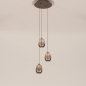 Foto 16238-7: Hanglamp Champagne/Beige Egg met drie champagnekleurige glazen