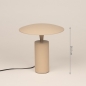 Foto 16275-2 maatindicatie: Beige tafellamp met touchdimmer en warm ledlicht