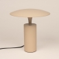 Foto 16275-6: Beige tafellamp met touchdimmer en warm ledlicht