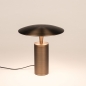 Foto 16276-3: Bronzen tafellamp met touchdimmer en warm ledlicht