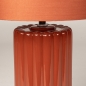 Foto 18545-10: Terracotta Tafellamp van keramiek met stof