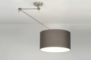 Hanglamp 30007: landelijk, modern, stof, grijs #1