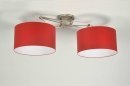 Hanglamp 30099: modern, stof, rood, rond #19