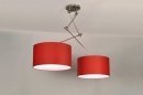 Hanglamp 30099: modern, stof, rood, rond #22