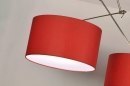 Hanglamp 30099: modern, stof, rood, rond #24